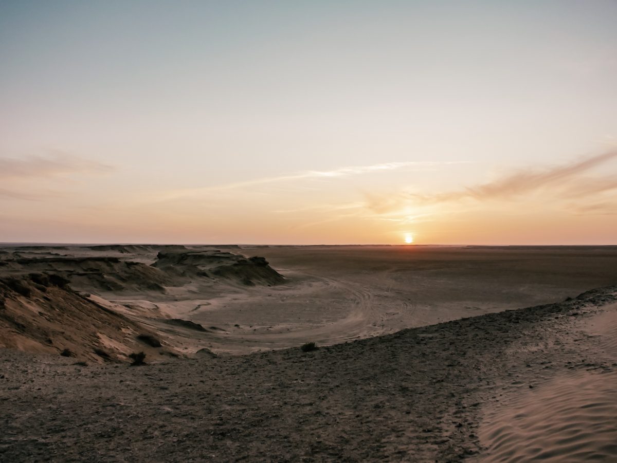 Tozeur landscape at sunset